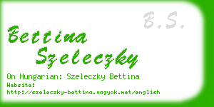 bettina szeleczky business card